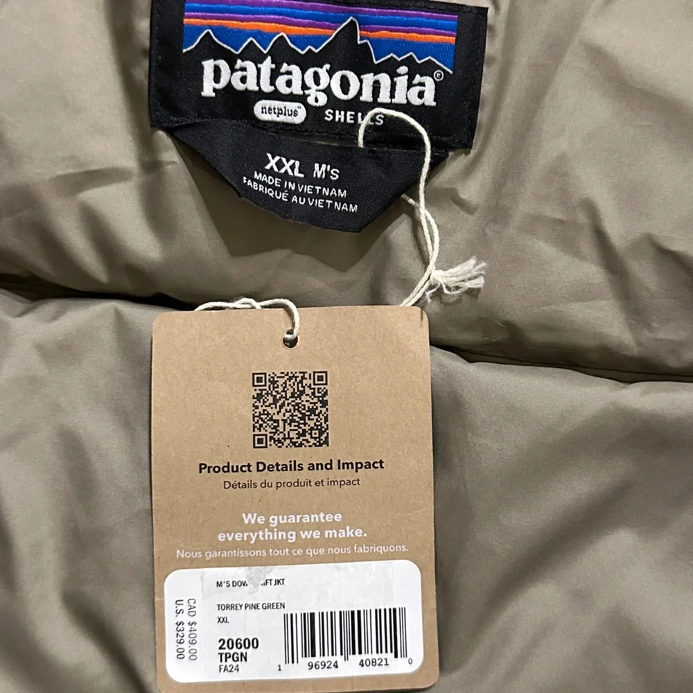 Patagonia Men's Downdrift Jacket Torrey Pine Green Men XXL - Picture 8 of 11